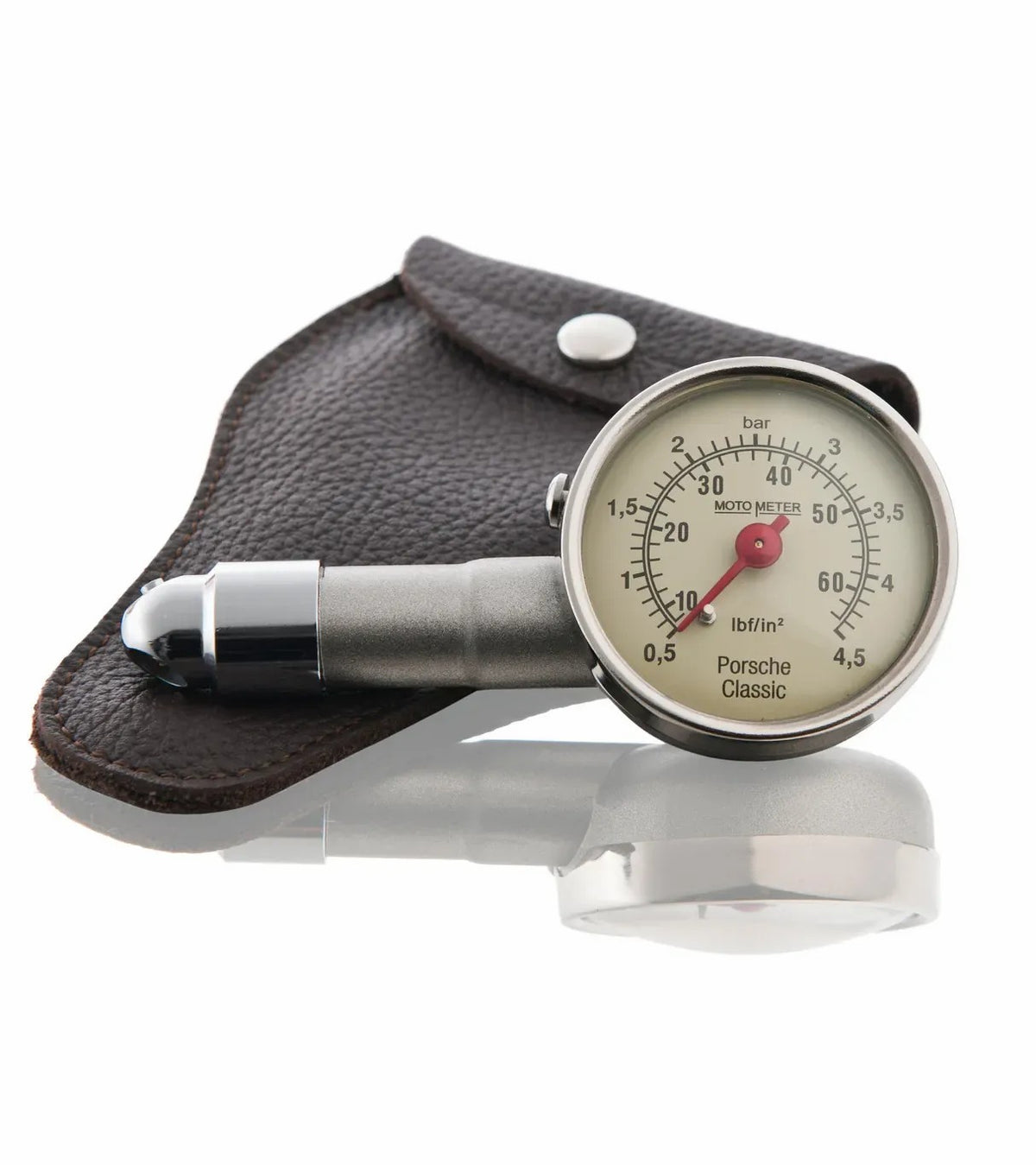 Porsche Classic Tire Pressure Gauge with Leather Case | Porsche Design