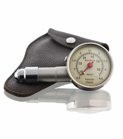 Porsche Classic Tire Pressure Gauge with Leather Case | Porsche Design