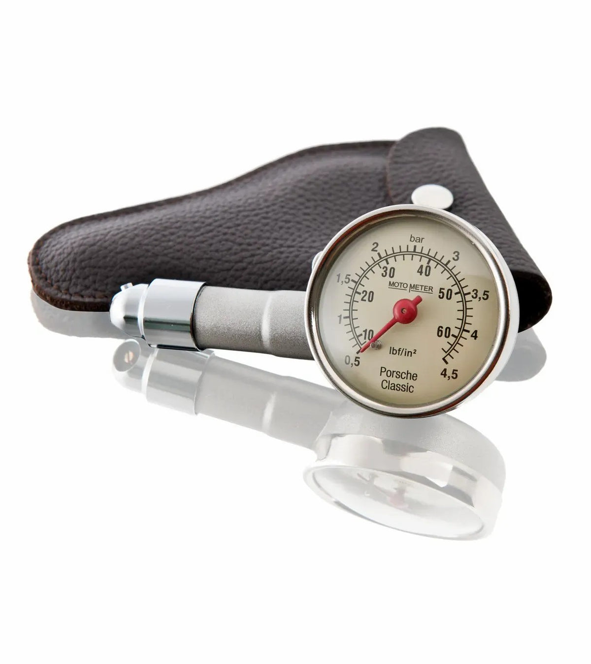 Porsche Classic Tire Pressure Gauge with Leather Case | Porsche Design