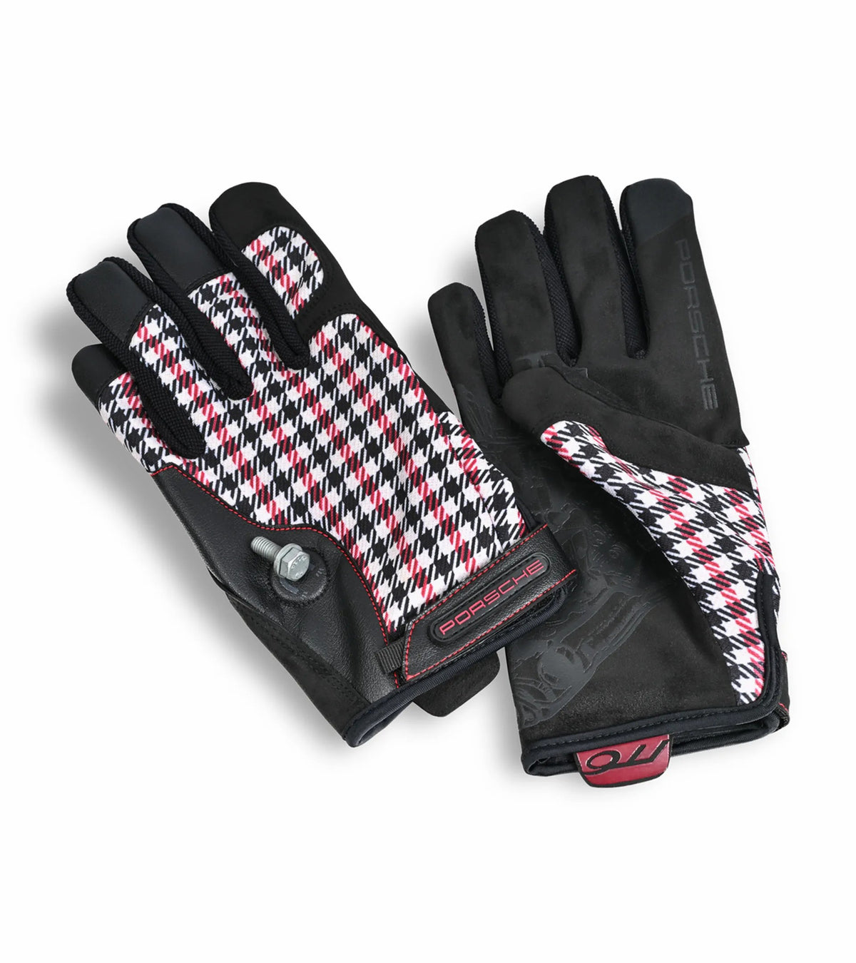 Porsche Classic Assembly Gloves in Red Pepita | Porsche Design