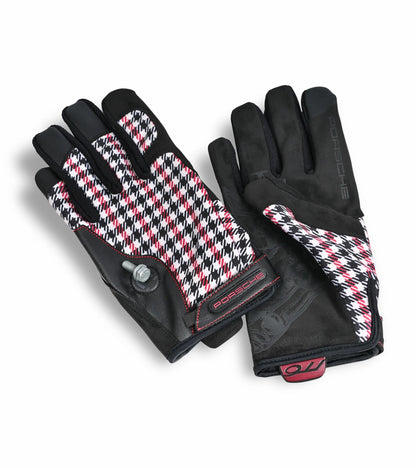 Porsche Classic Assembly Gloves in Red Pepita | Porsche Design