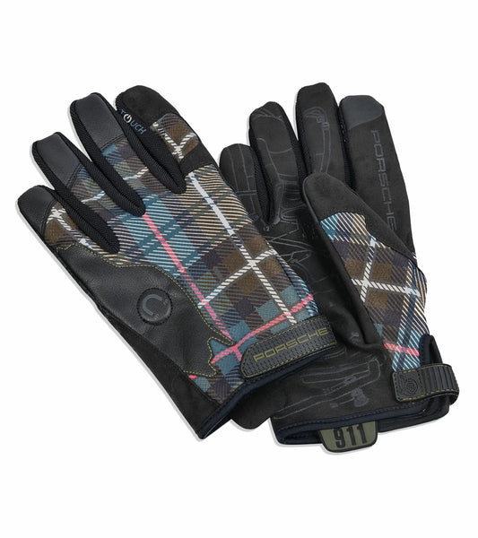 Porsche Assembly Gloves in Dress Mackenzie Green Tartan | Porsche Design