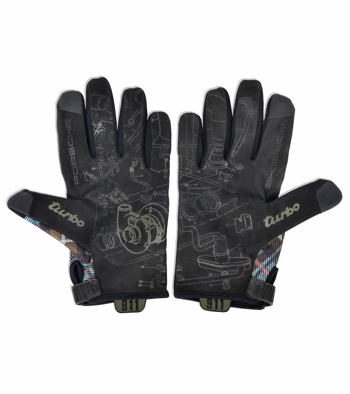 Porsche Assembly Gloves in Dress Mackenzie Green Tartan | Porsche Design