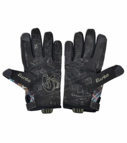 Porsche Assembly Gloves in Dress Mackenzie Green Tartan | Porsche Design