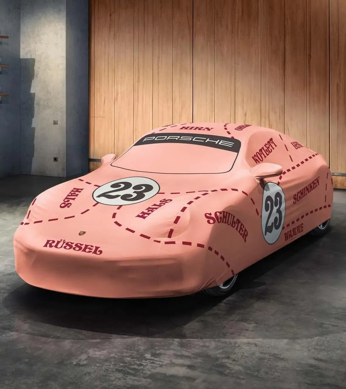 Porsche Indoor Car Cover with "Pink Pig" Design for 911 (992 Turbo) | Porsche Design
