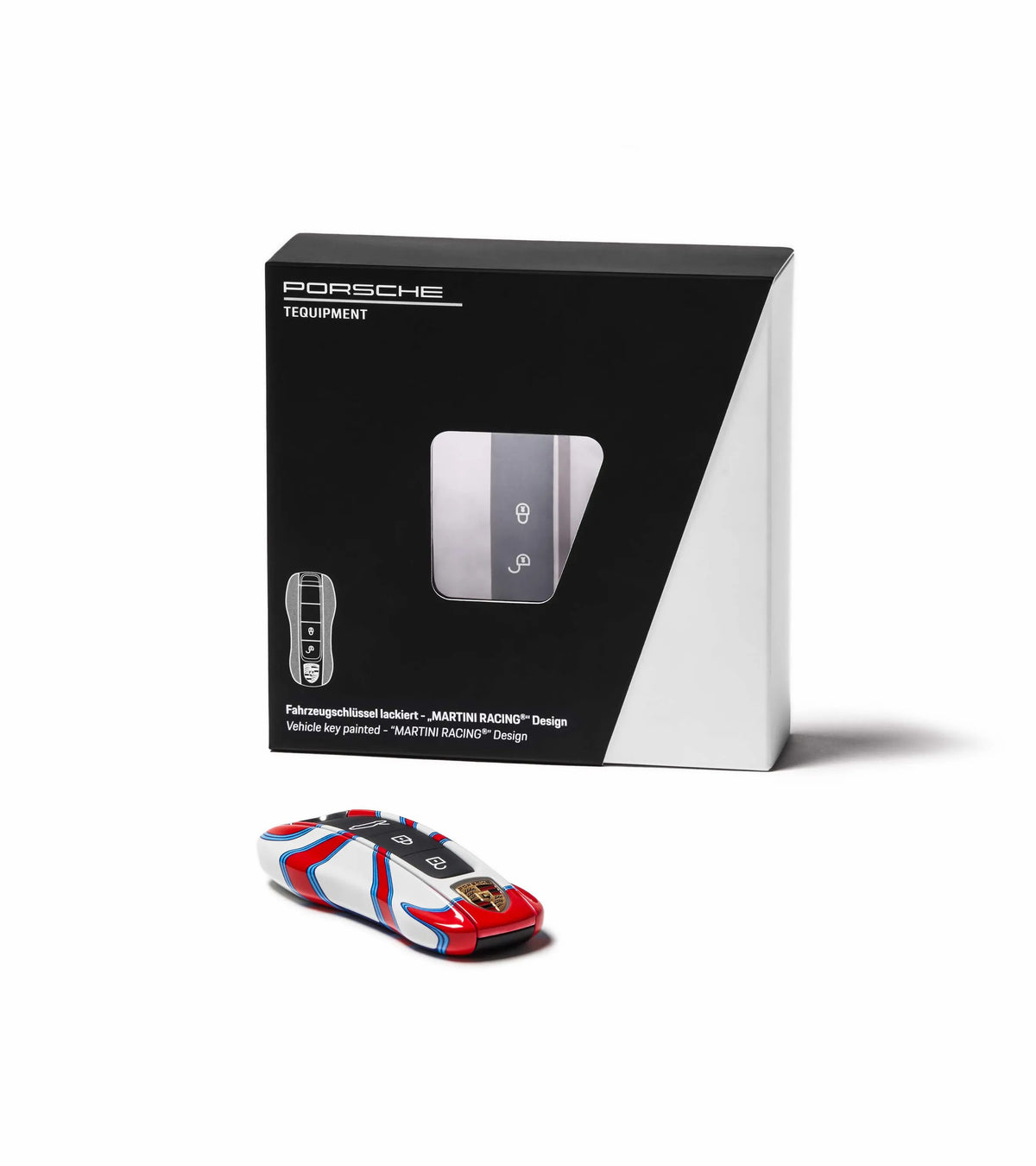 Porsche Painted Vehicle Key Sides in Design Edition “MARTINI RACING®” | Porsche Design