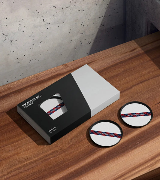 Porsche Car Coasters in Tartan Racing Design | Porsche Design