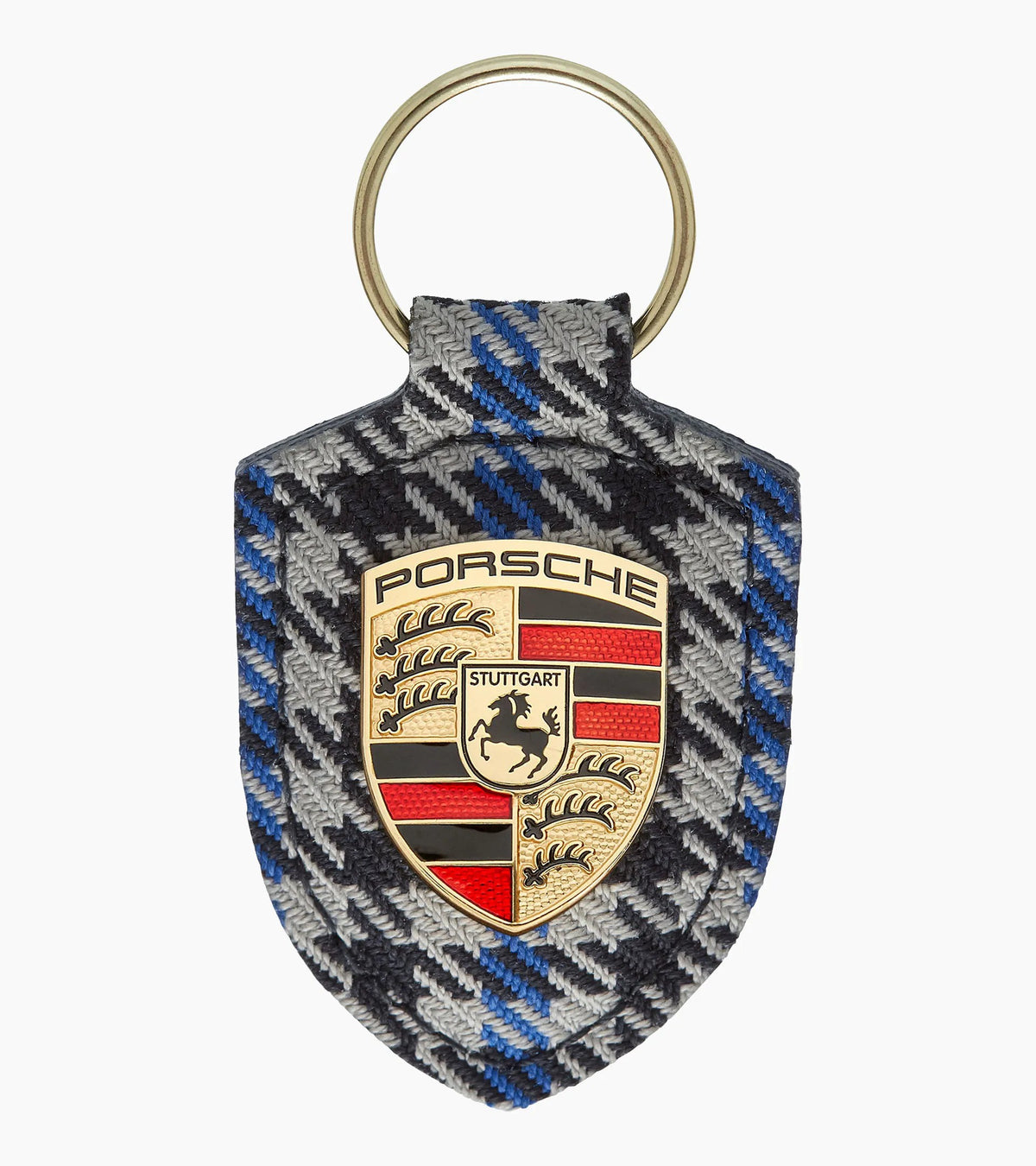 Pepita blue Crest key ring | Porsche Design