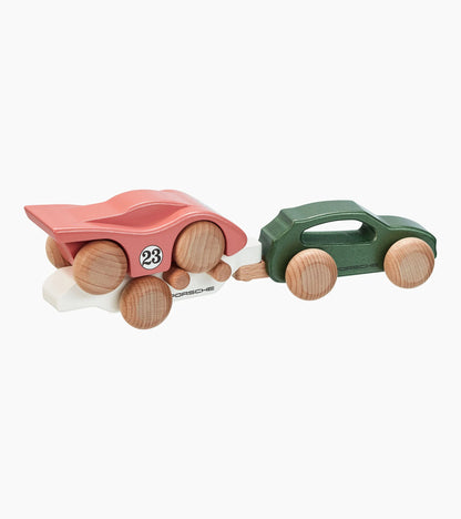 Macan wooden car with 917 trailer | Porsche Design