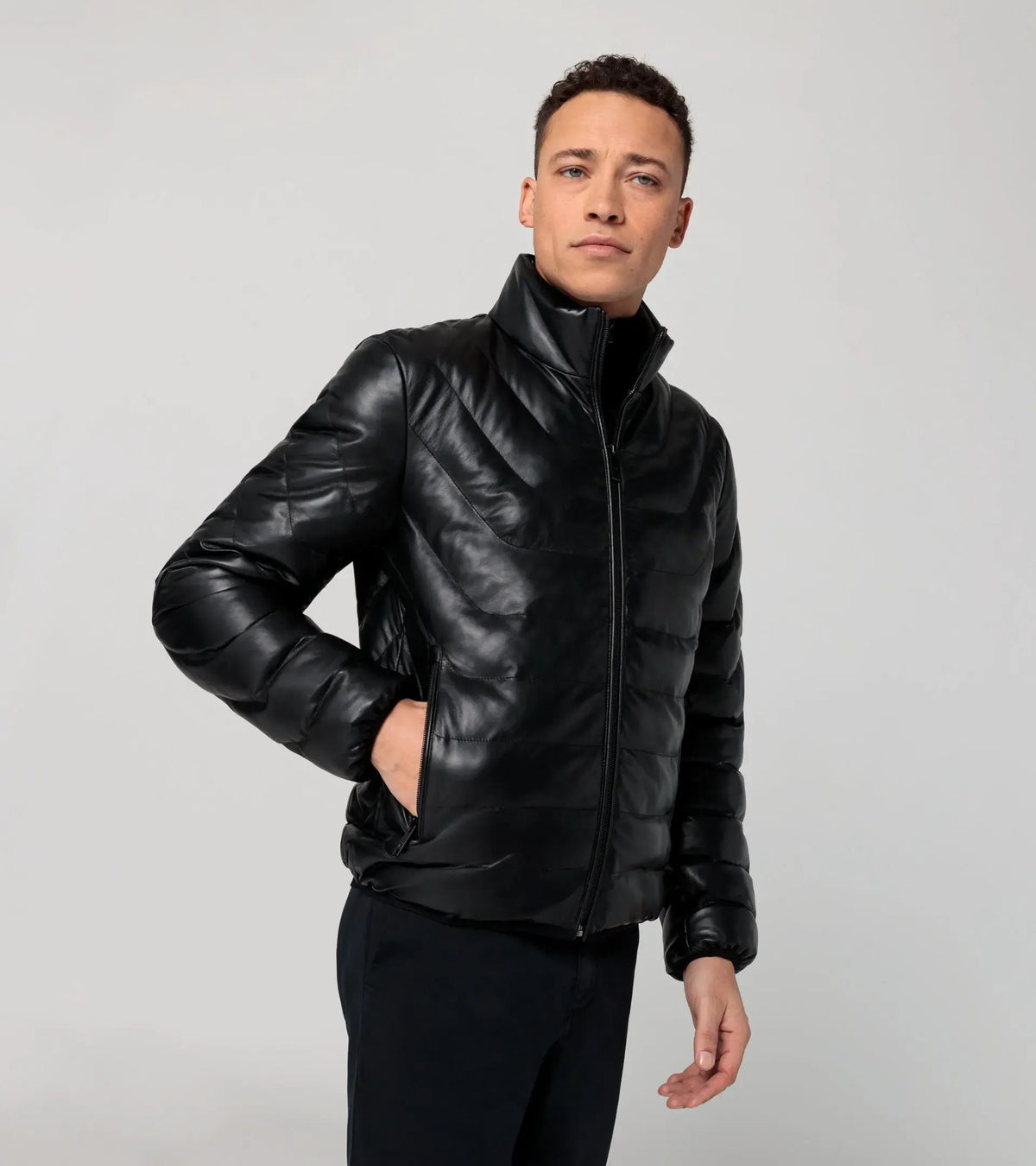Athleisure padded leather jacket | Porsche Design